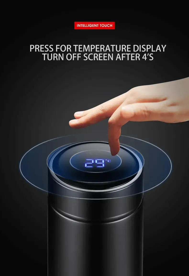 Smart Thermos Flask with Led Temperature Display In Touch- Kini