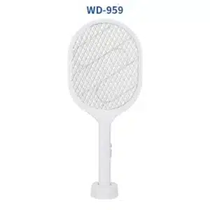 WEDASI (WD-959) Rechargeable Dual Use Electric Mosquito Racket Mosquito Swatter with LED and Stand